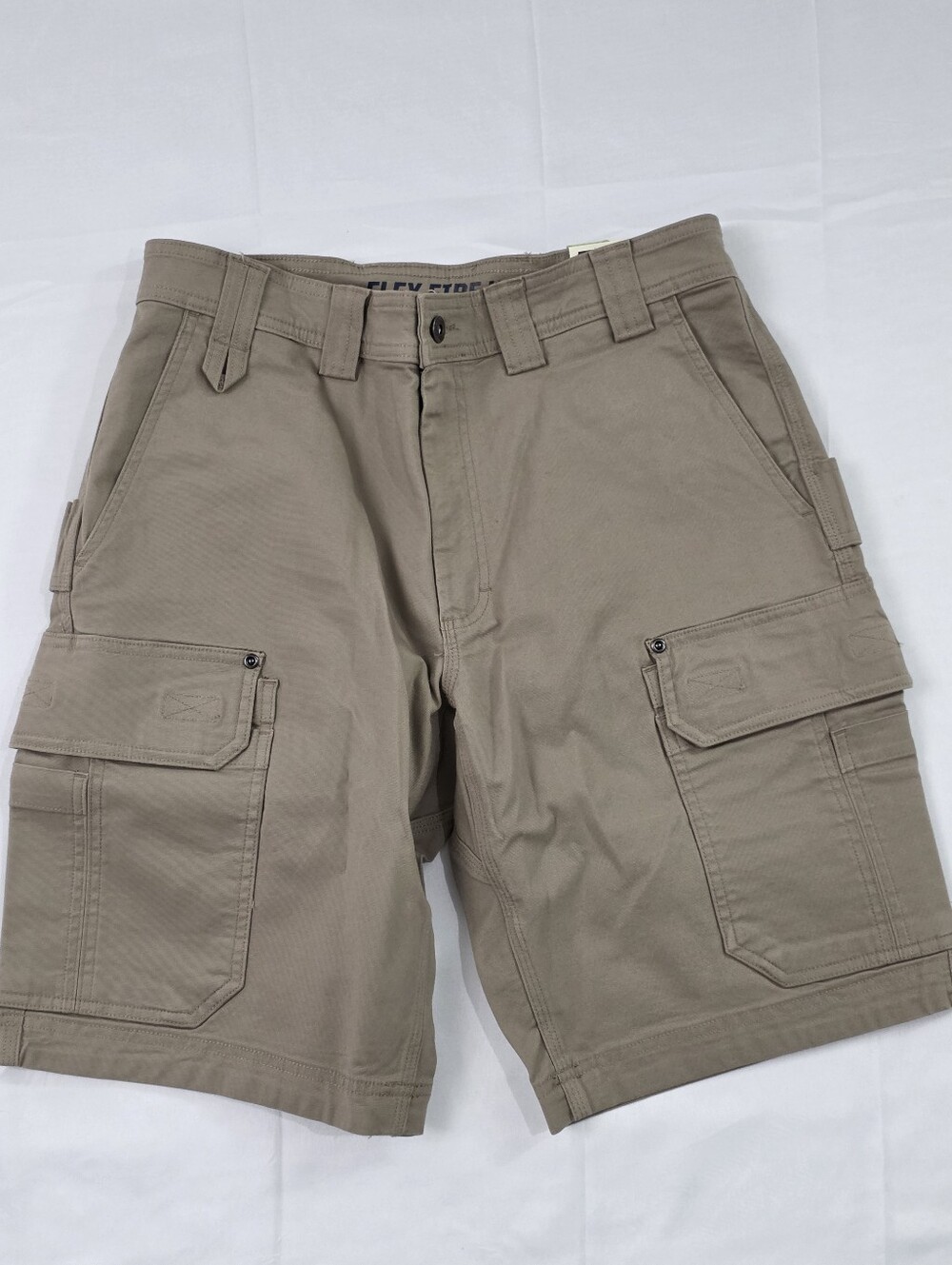 Duluth Trading Men’s 32 DuluthFlex Fire Hose 11" Cargo Shorts Khaki NWT 36333